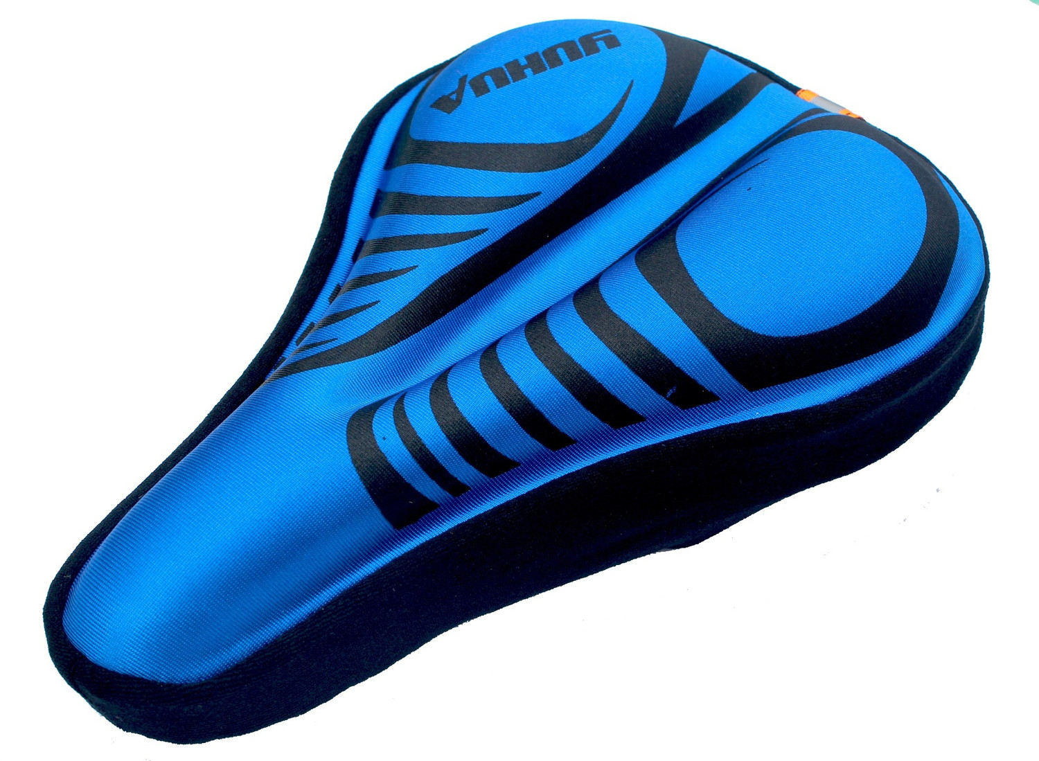 Image of AlexVyan Heavy Original Blue Gel Silicone Cycle Cushion Pad Confort Bicycle Seat Cover, Saddle Cover Free Size