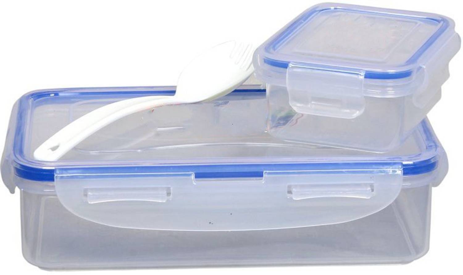 A2SK lock and seal 2 Containers Plastic Office Lunch Box