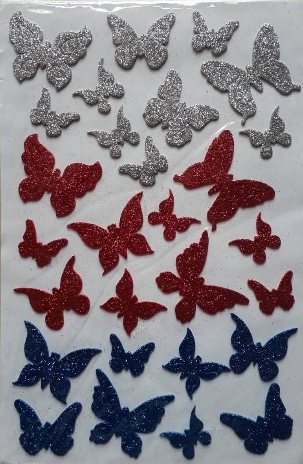 BestUBuy Glitter Butterfly Foam Sheet Sticker