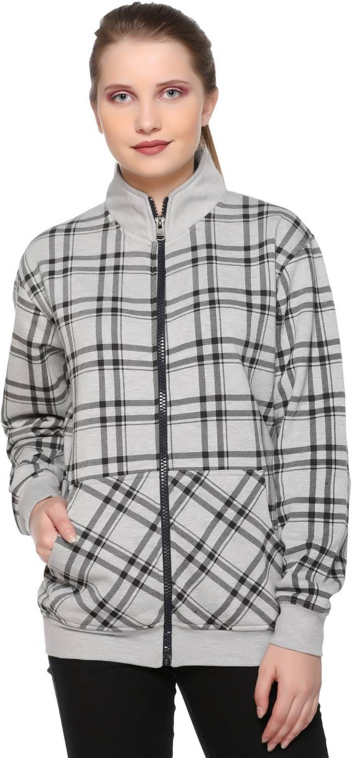 69GAL Full Sleeve Checkered Women Sweatshirt