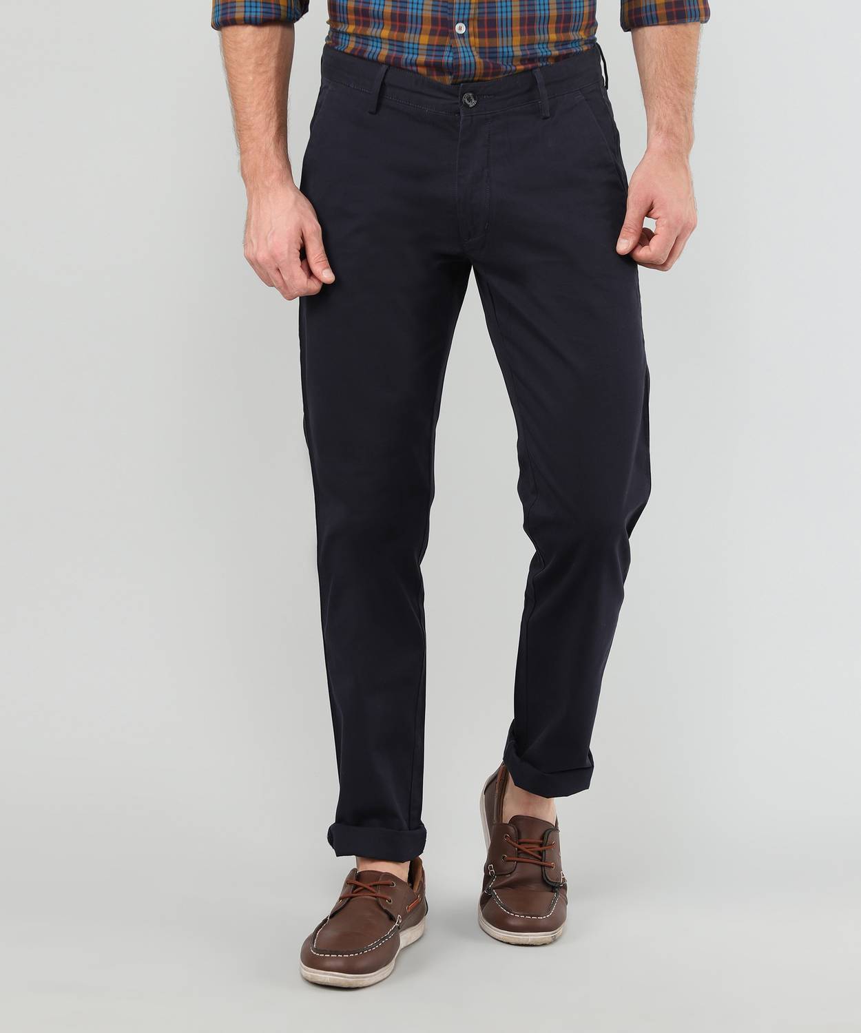 Arrow Sport Slim Fit Men Dark Blue Trousers