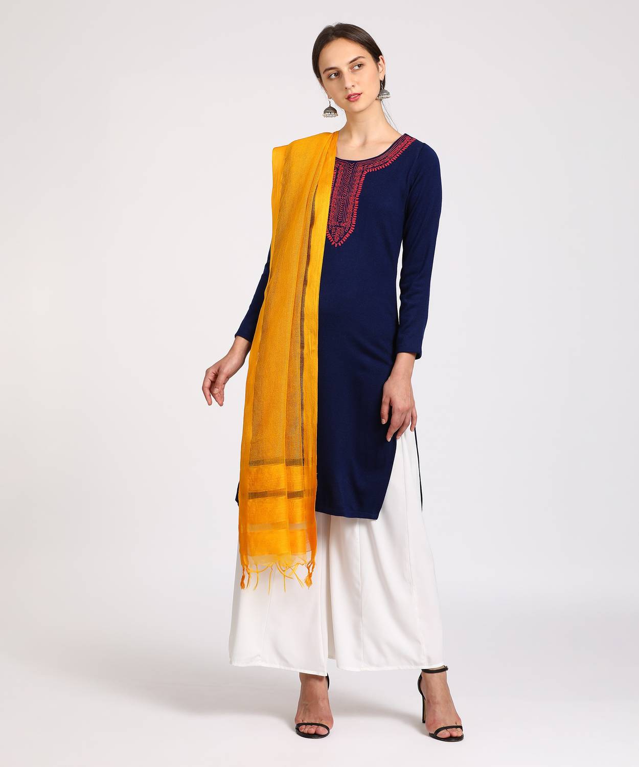Aurelia Pure Silk Self Design Women Dupatta