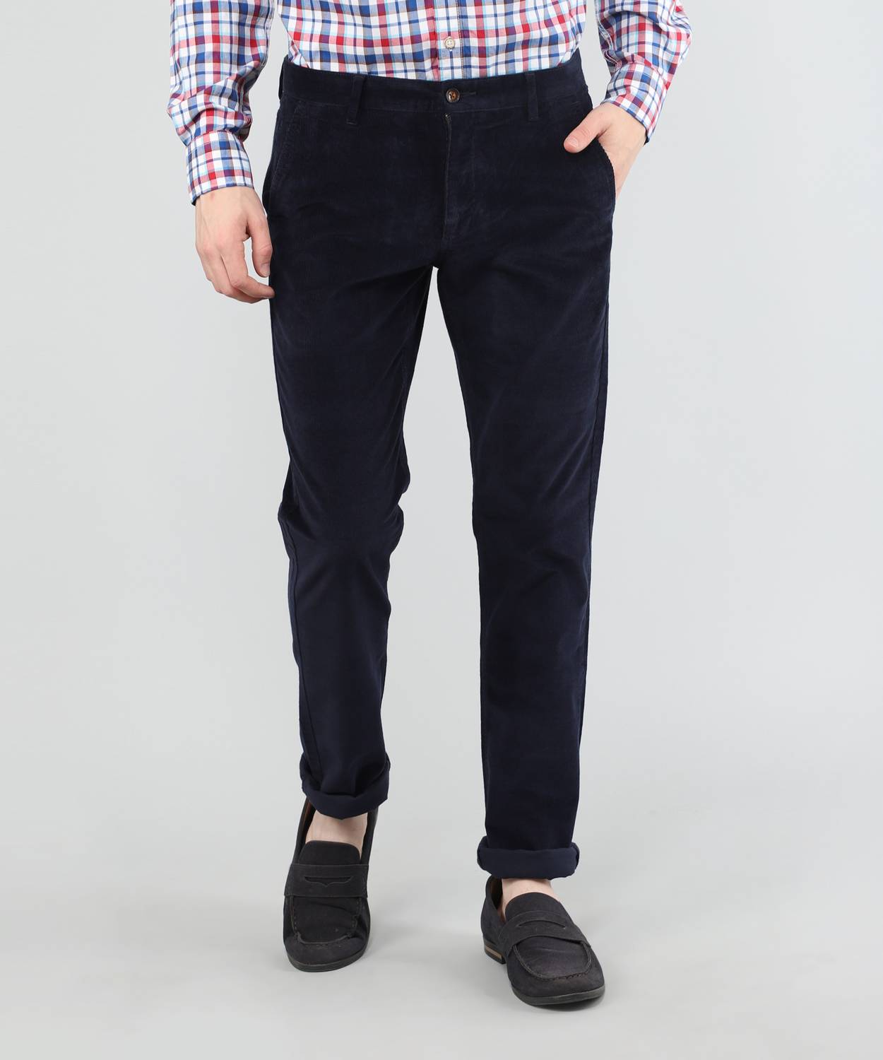 Arrow Sport Slim Fit Men Dark Blue Trousers