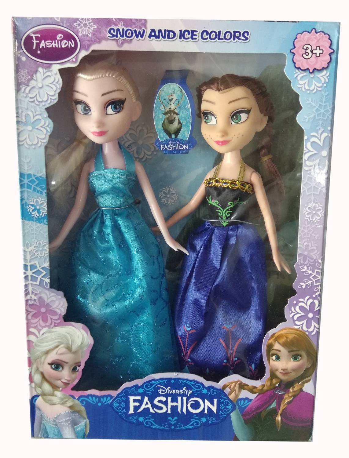 Akshit Blue Anna Elsa Frozen Sister Doll Stuffed Soft Plush Toy Love Girl