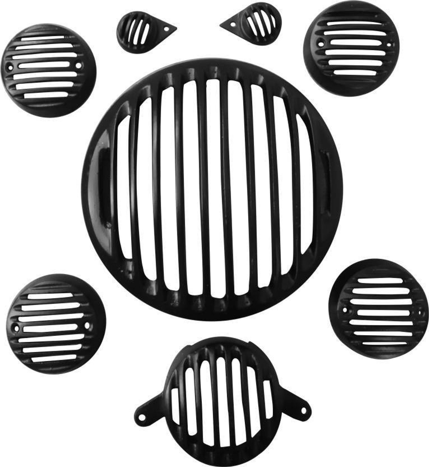 Image of BikerZZZcluB plastic set of 8 Bike Headlight Grill
