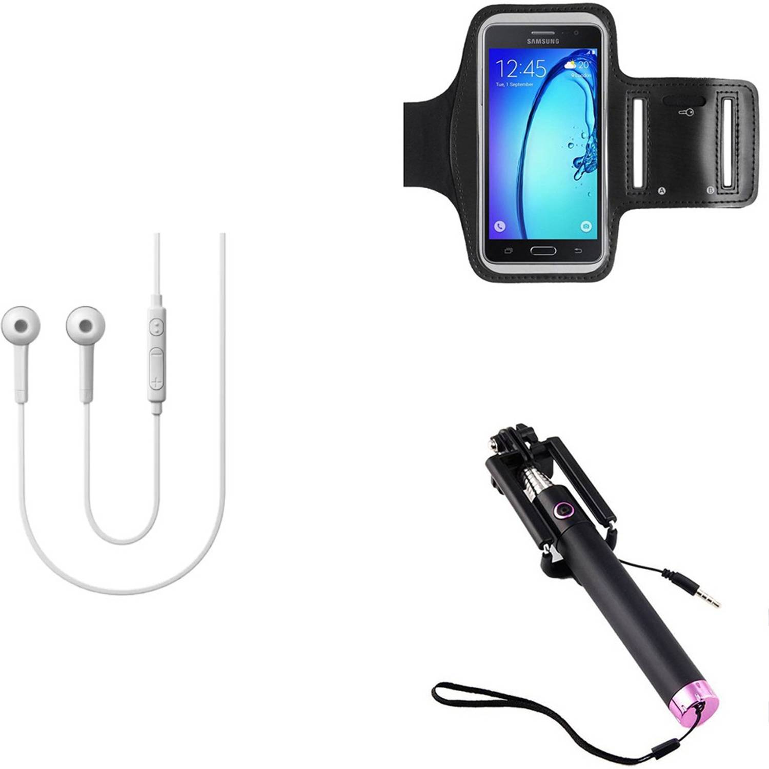 DAKRON Selfie Stick Accessory Combo for Samsung Galaxy On Max