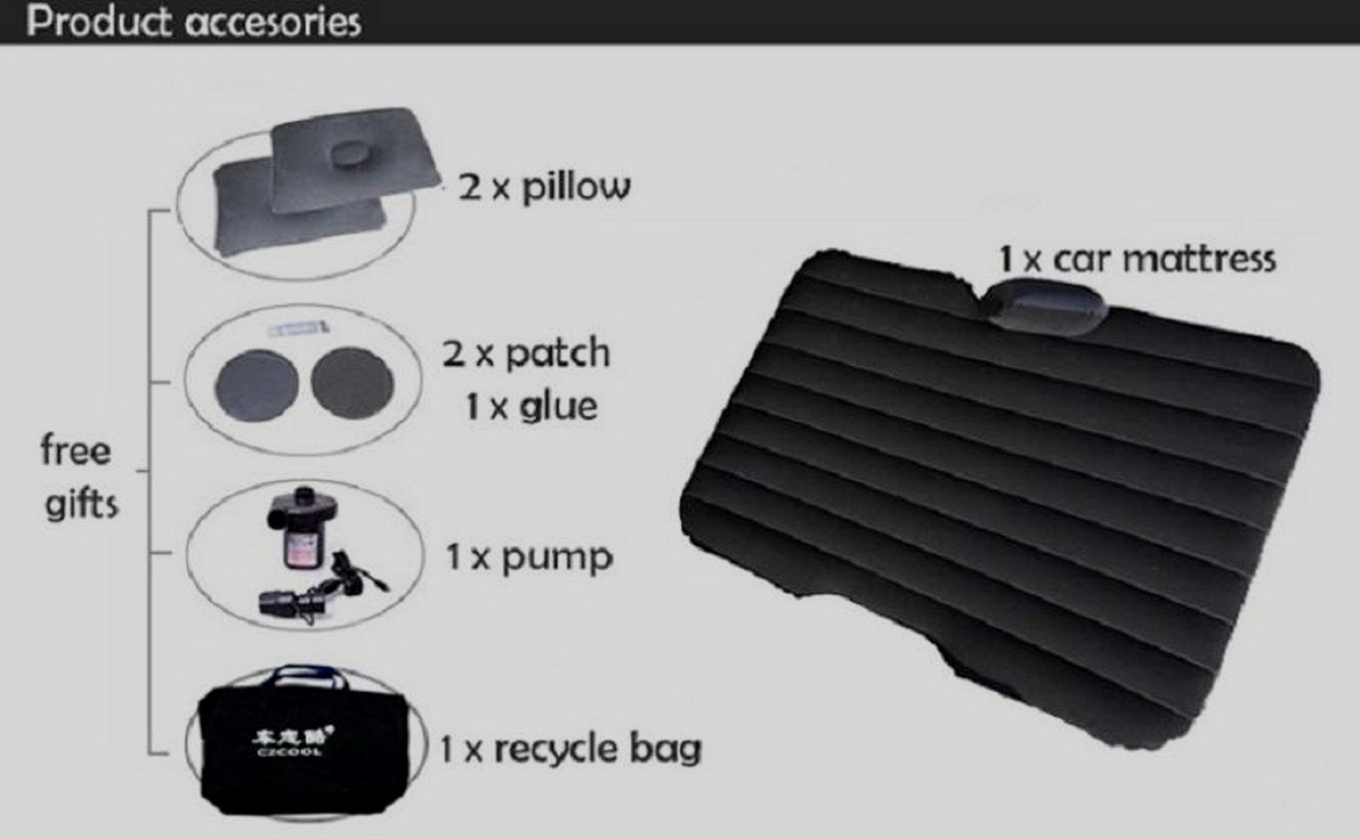 Image of RSI. Car Inflatable Sofa cum Bed-07 Multifunctional Car Inflatable Bed Mattress for Rest And Entertainment, Car Inflatable Bed