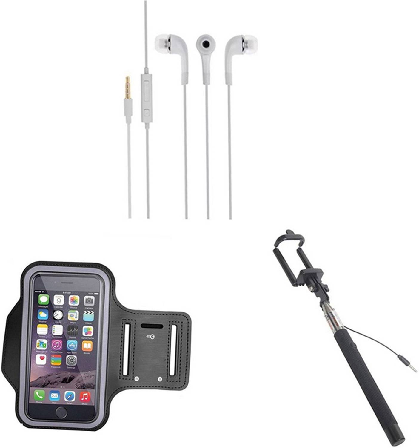 DAKRON Selfie Stick Accessory Combo for Samsung Galaxy S7 Edge