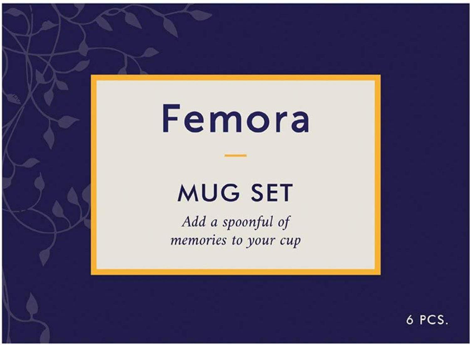 Image of Femora Pack of 6 Bone China Femora Indian Ceramic Fine Bone China Pack of 6 Fine Premium Gold Tea Cup, 200ml (Gold)