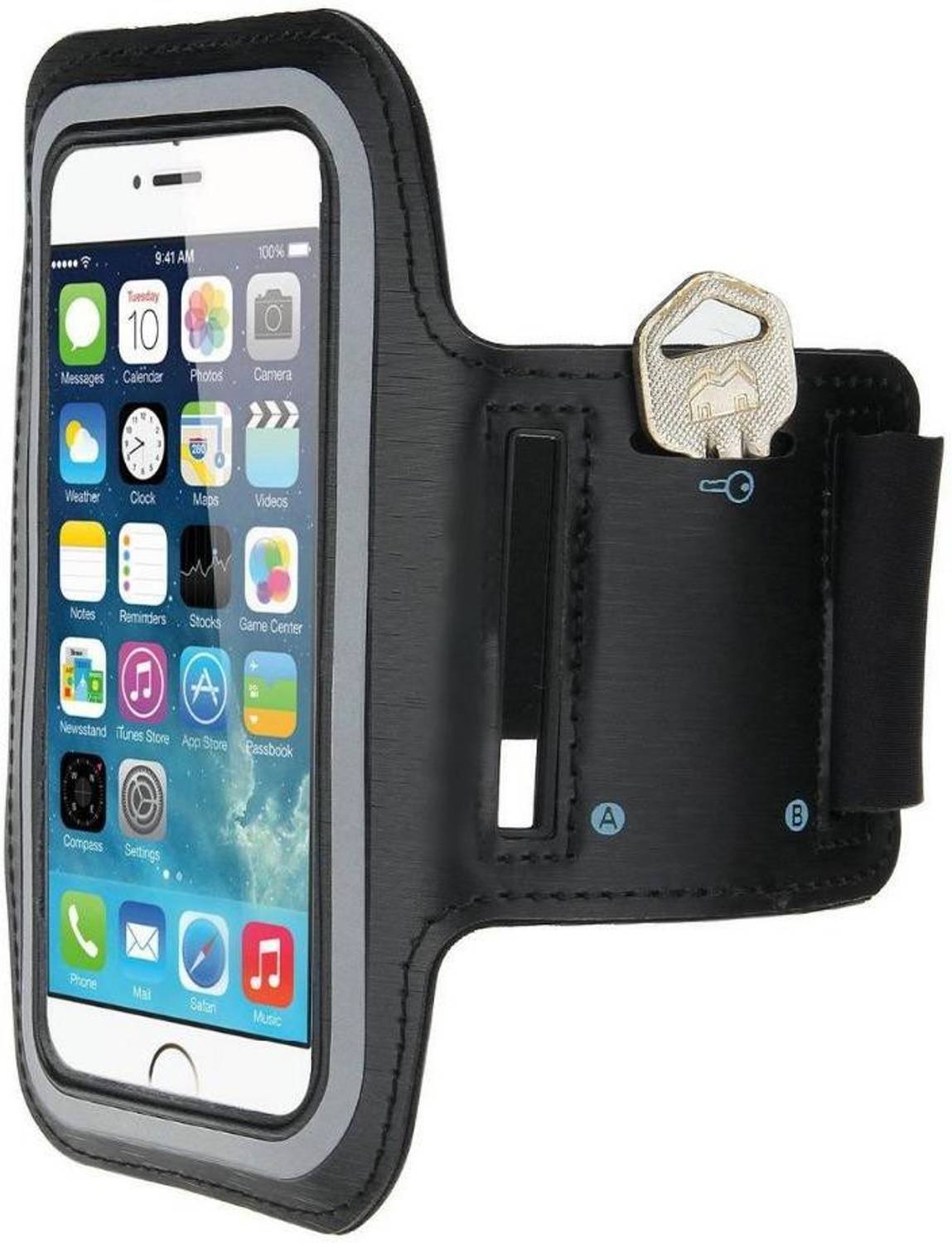 Buy Genuine Arm Band Case for Sweat Free Gym Running Jogging Walking Hiking Workout and Exercise Sport Armband with Key Slot