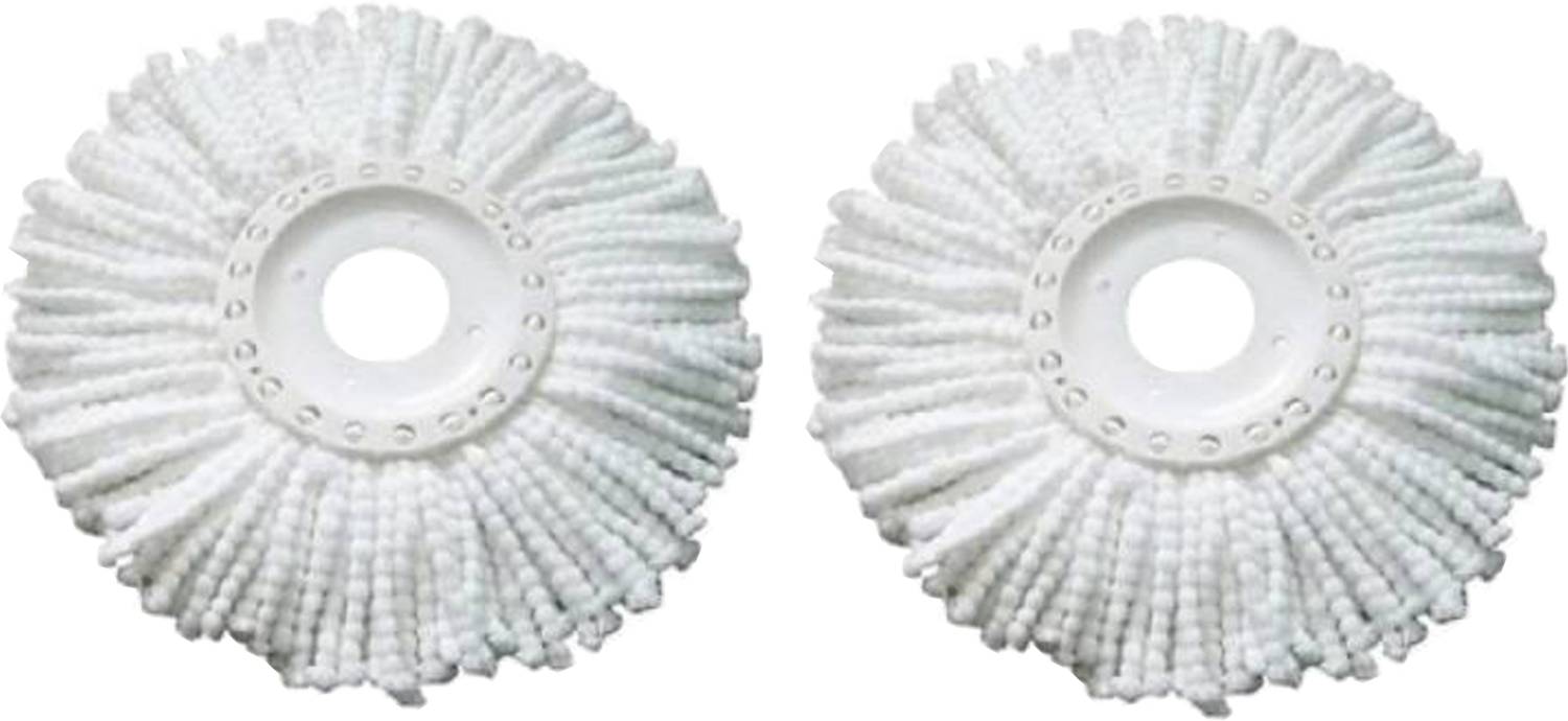 Aryshaa 360 Degree Rotating Magic Mop Refill, White (Pack of 2) Refill