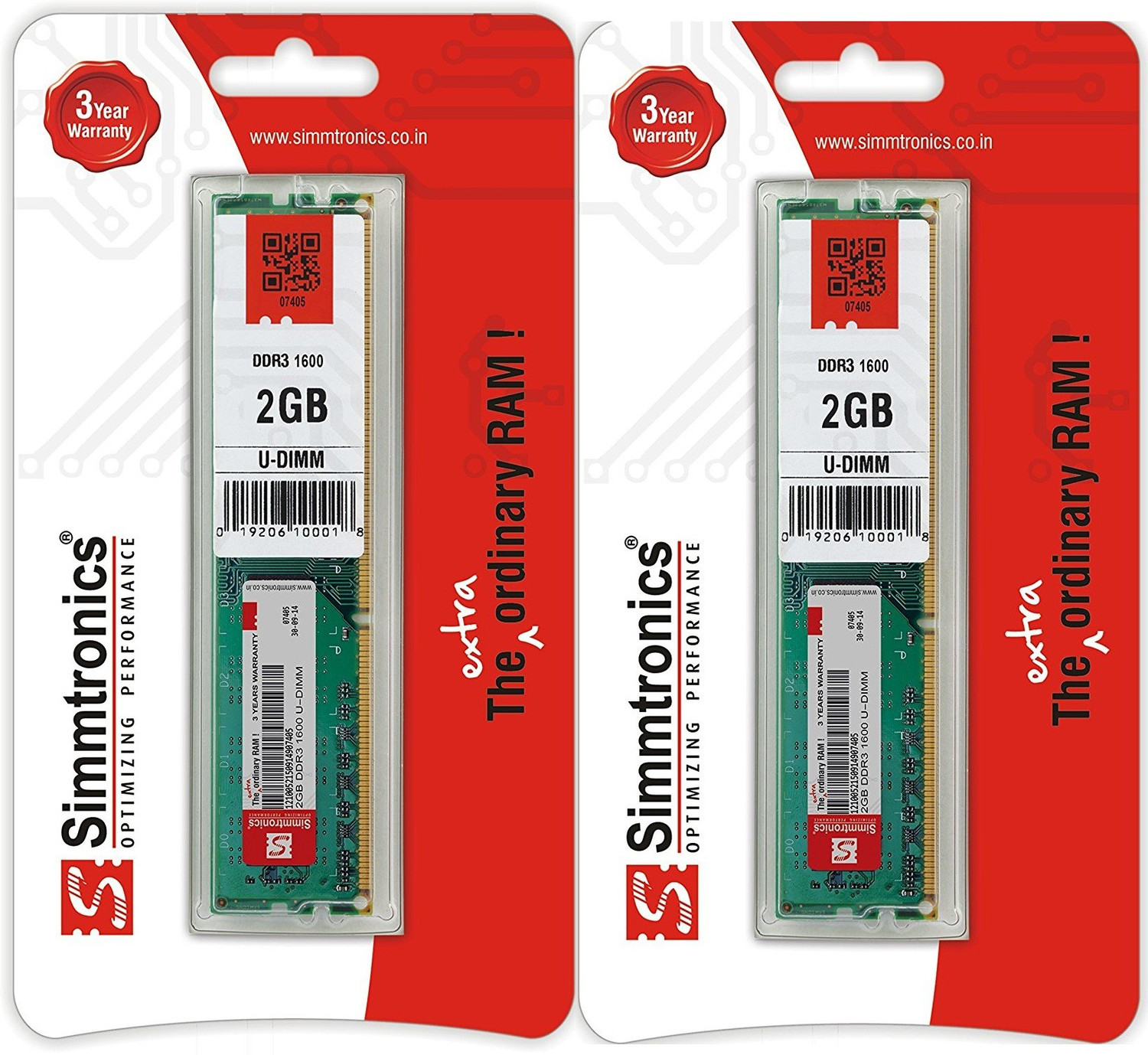 Image of simtronics Simmtronics 2GB DDR3 1600 Desktop DDR3 2 GB (Dual Channel) PC (Simmtronics 2GB DDR3 1600 Desktop)
