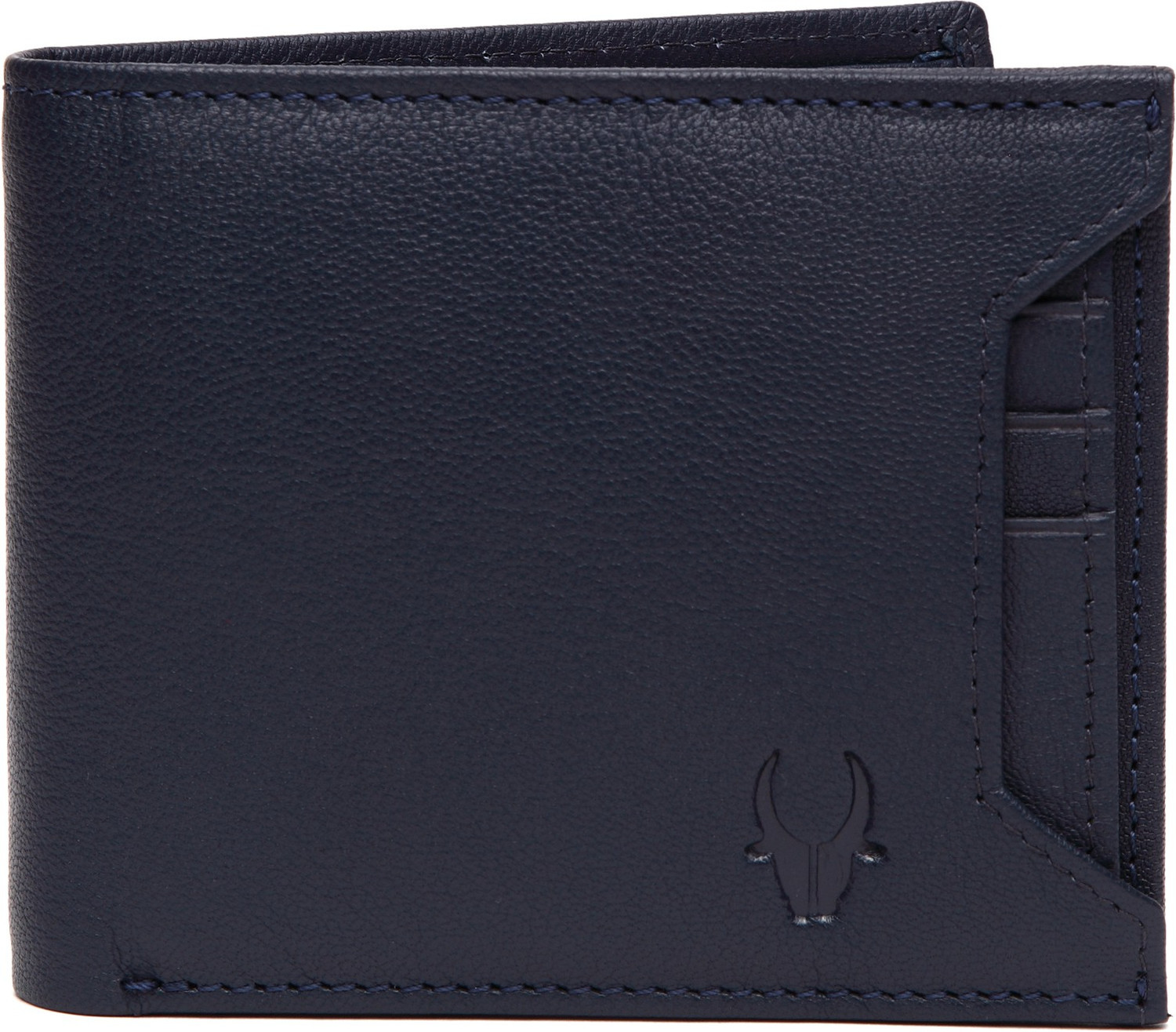 Image of WILDHORN Men Casual Blue Genuine Leather Wallet