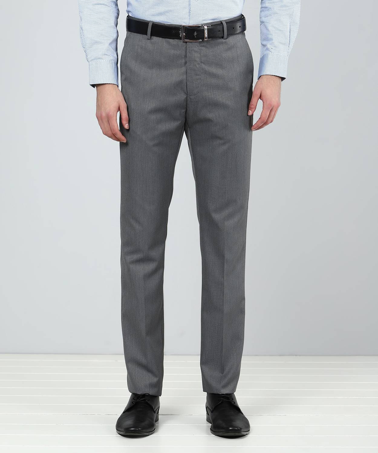 ARROW Regular Fit Men Grey Trousers