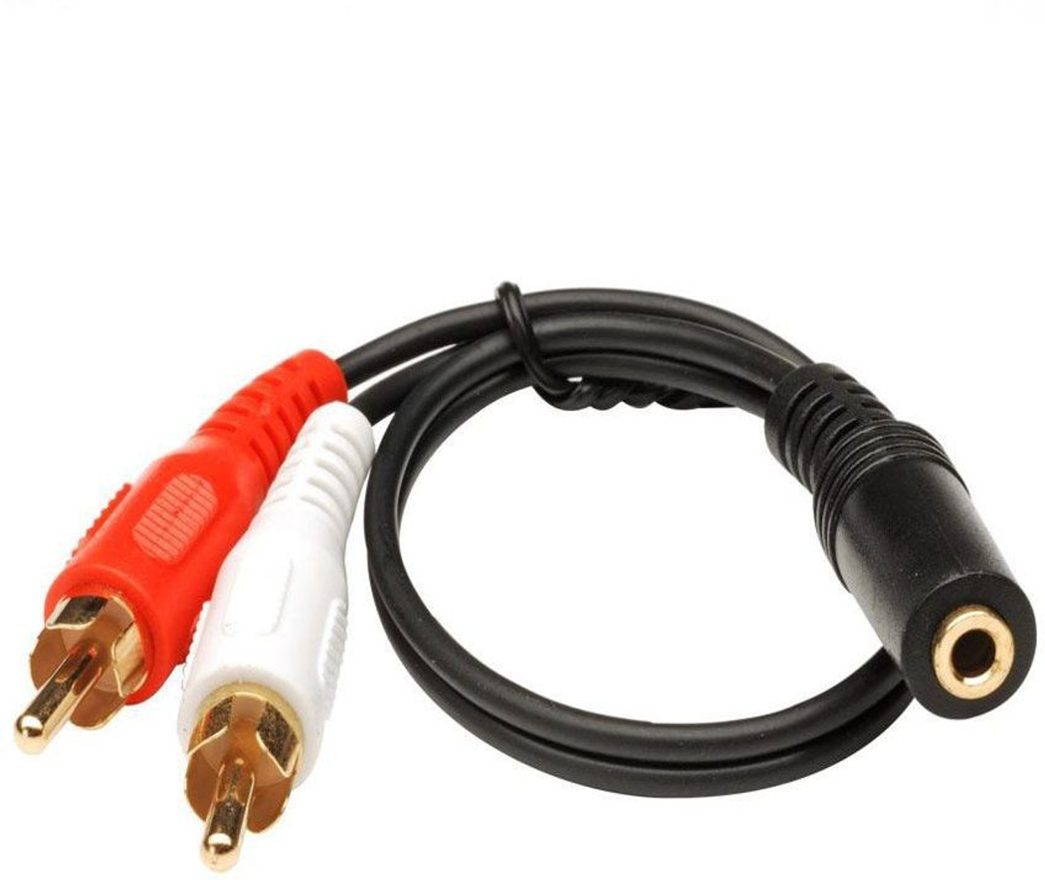 Image of DazzelOn TV-out Cable 1.5 Meter 3.5mm Stereo Female to 2 RCA Male Cable Aux Audio Cable
