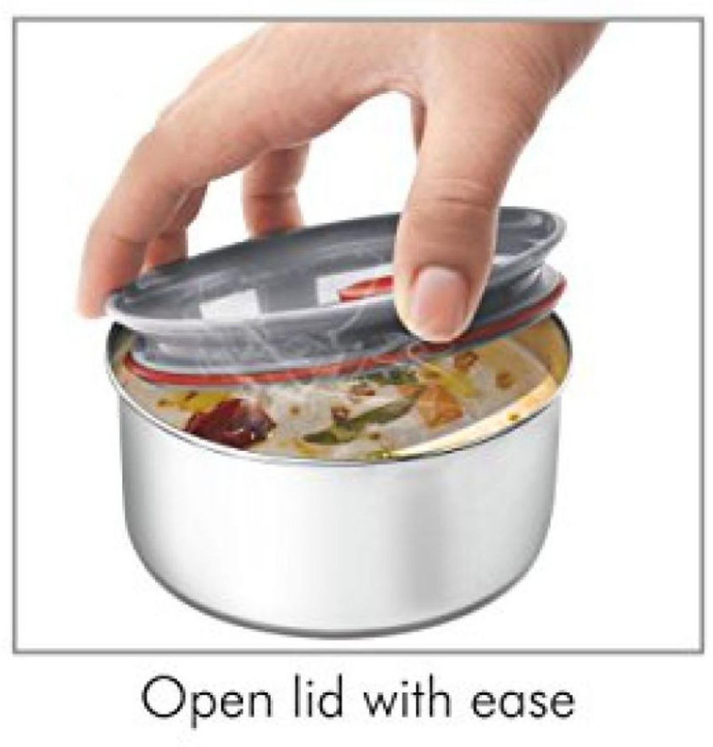 Image of MILTON Econa Deluxe Leak Proof Lunch Box Keeps Food Fresh For Long Hours 2 Containers Stainless Steel, Plastic Office Lunch Box