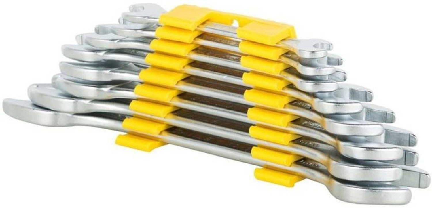 Image of STANLEY 70-379E DOUBLE OPEN ENDED SPANNER SET Double Sided Open End Wrench