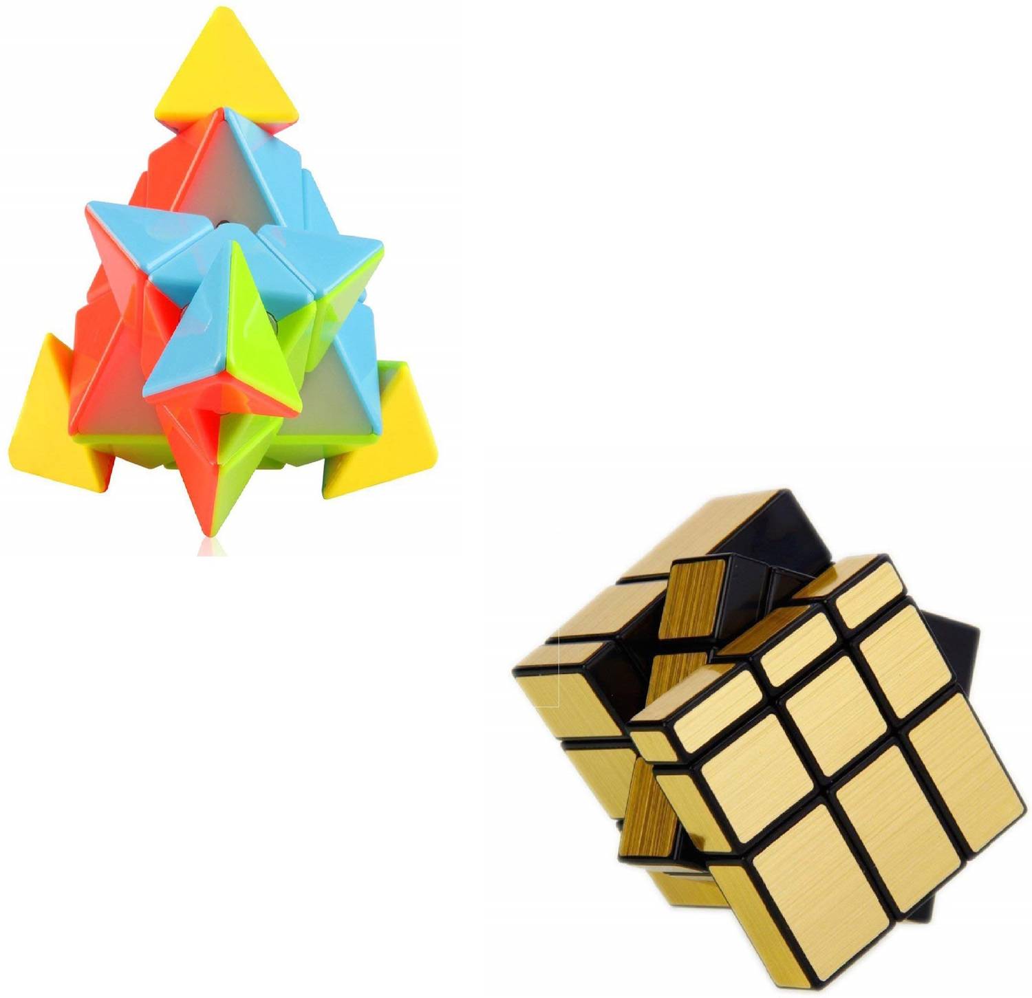 2-gold-mirror-cube-pyraminx-