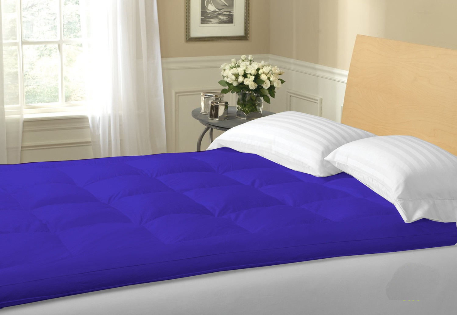 Image of DAKSH 4 inch (10.16 cm) Double Size Microfibre Breathable Mattress Topper