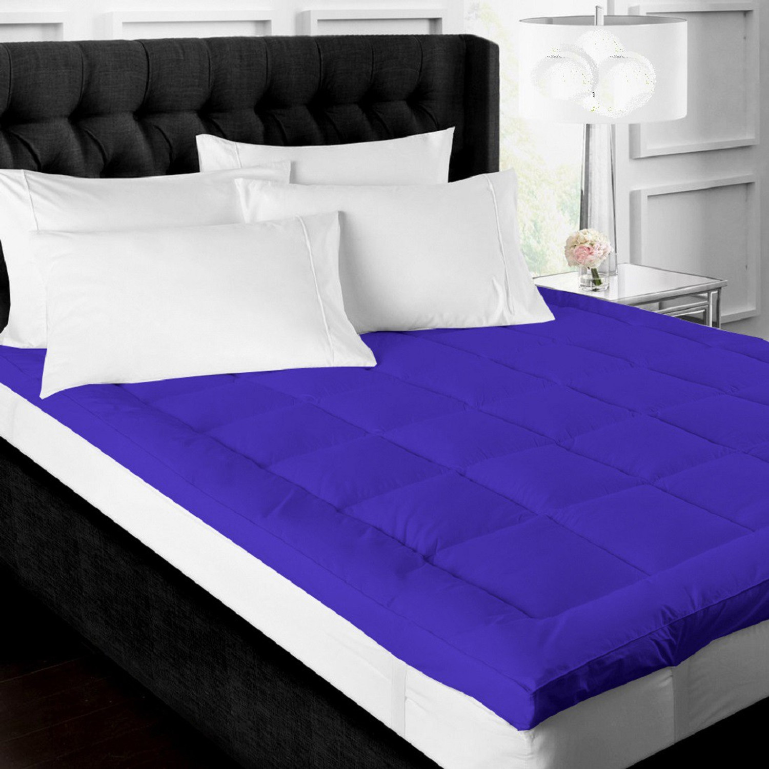 Image of DAKSH 4 inch (10.16 cm) Double Size Microfibre Breathable Mattress Topper