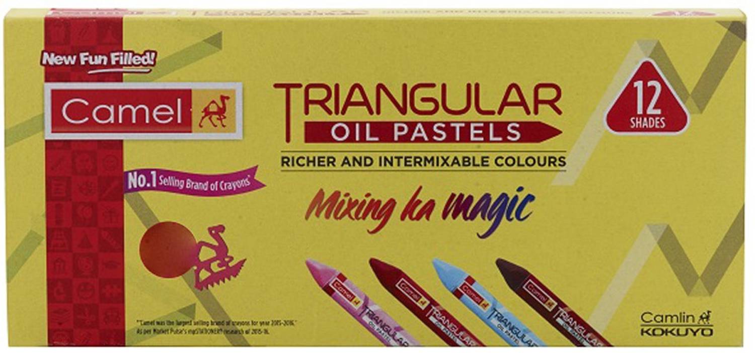 Camel Triangular Oil Pastels 12 Shades