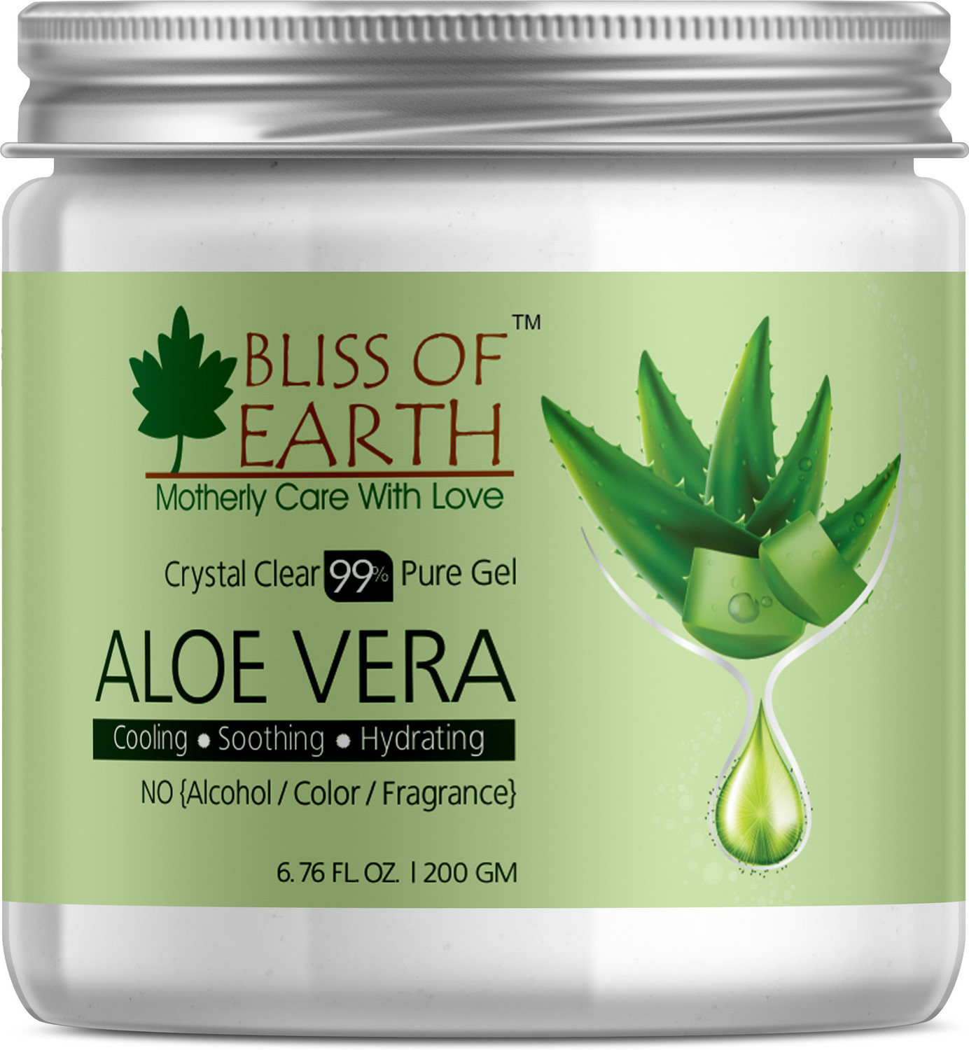 Image of Bliss of Earth 95% Pure Crystal Clear Aloe Vera Gel