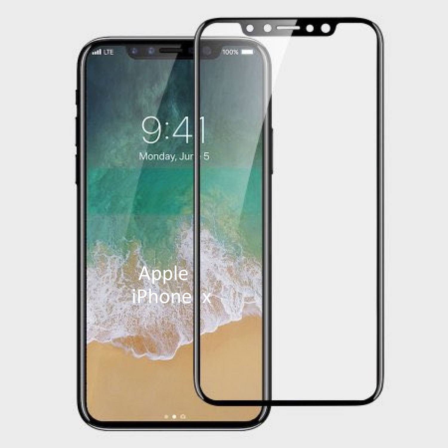 99Gems Edge To Edge Tempered Glass for Apple iPhone X
