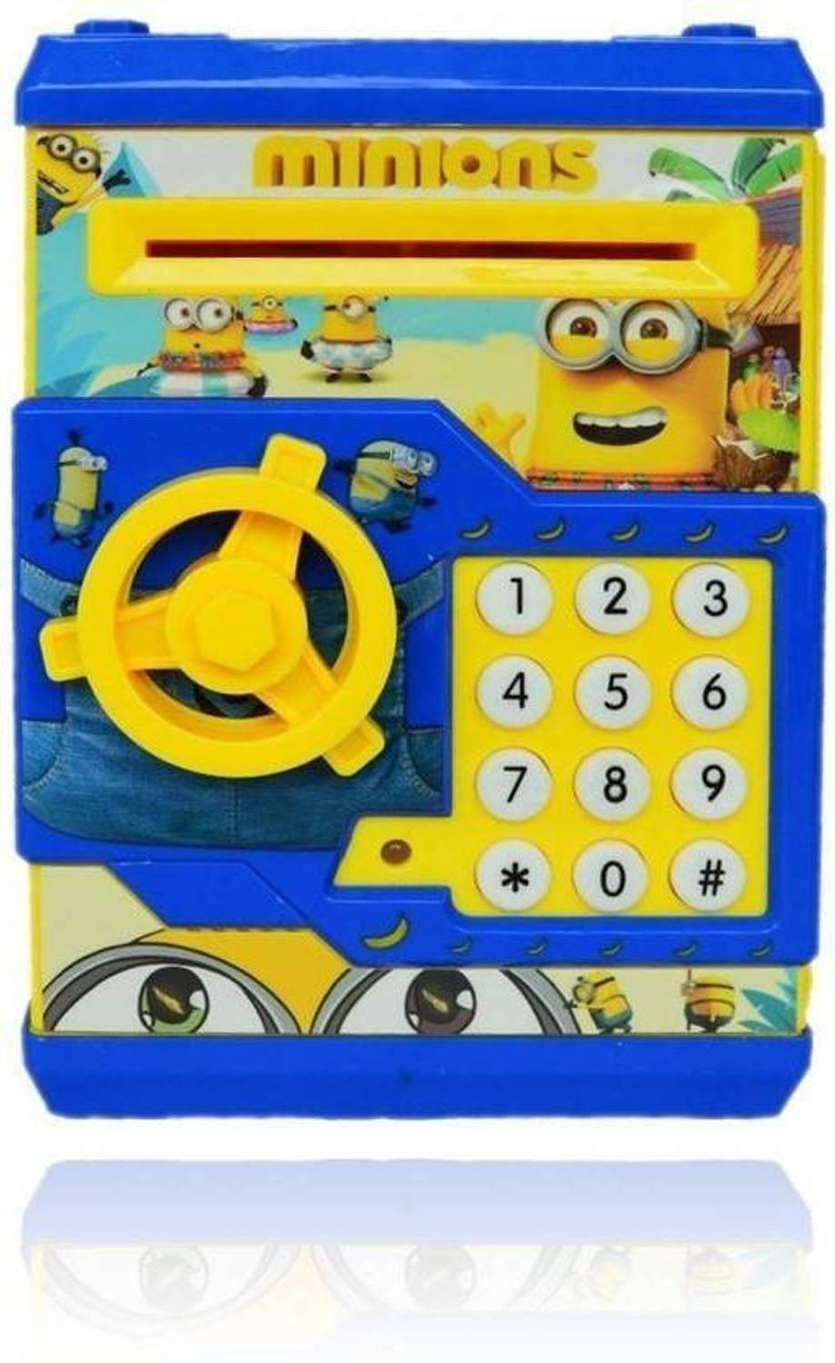 Bubbly Giggles New Latest Minion Money Safe Kids Piggy Savings with Electronic Lock ATM Bank New Style Coin Bank (Yellow) Coin Bank