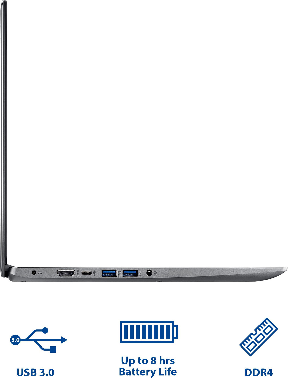 Image of Acer Swift 3 AMD Ryzen 5 Quad Core 2500U - (8 GB /1 TB HDD /Windows 10 Home) sf315-41 Laptop