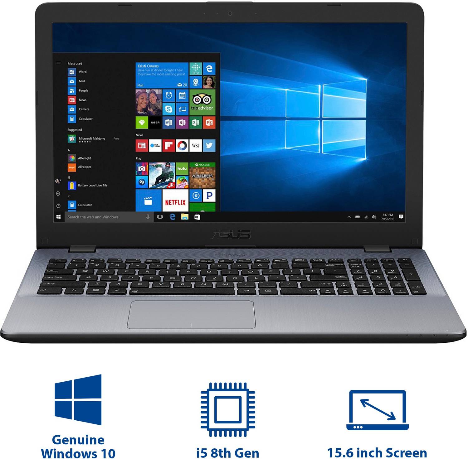 ASUS ノートPC Core i5/メモリ8GB/SSD128GB/GPU搭載 ASUS Intel Core i5 8th Gen 8250U - (8 GB/1 TB HDD/Windows 10 Home