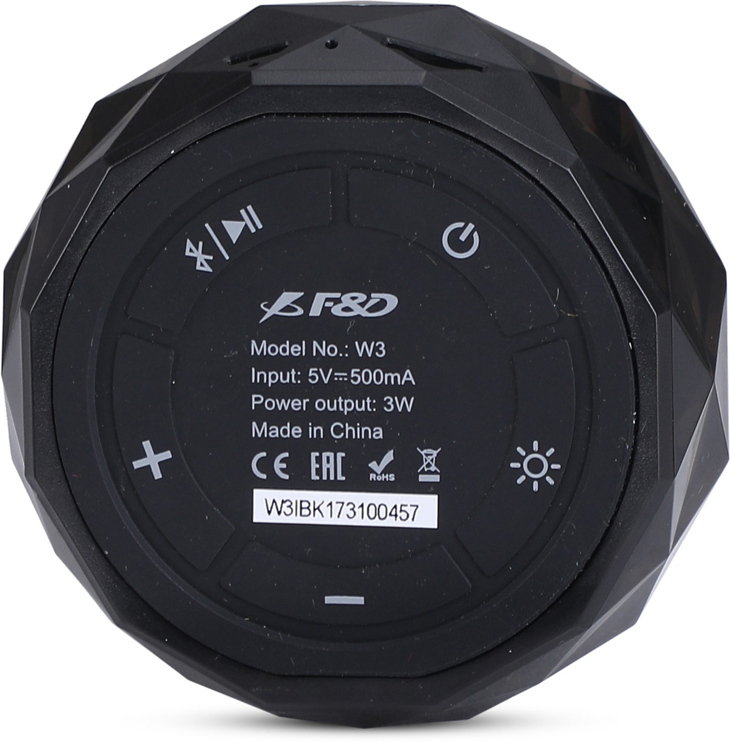 Image of F&D W-3 Bluetooth Speaker (Black, Mono Channel)