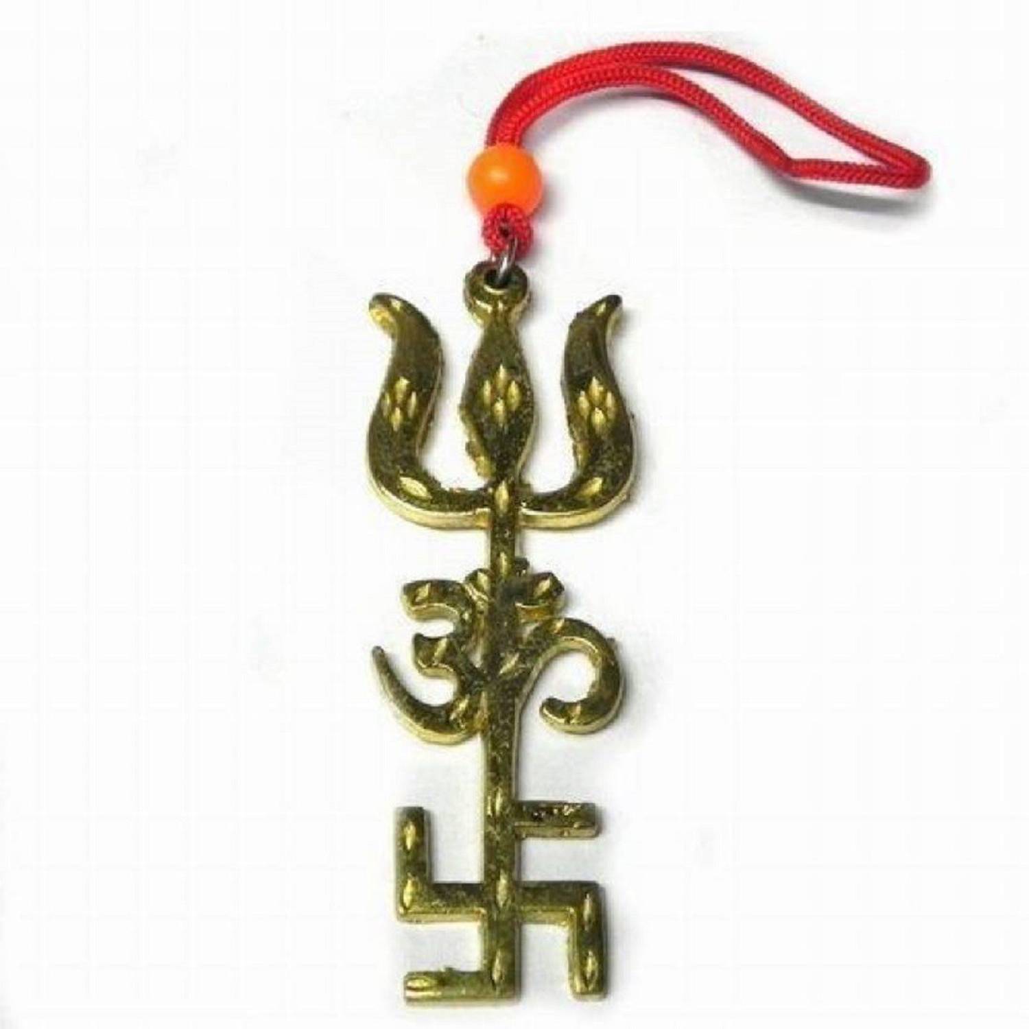 Aksam Tri Shakti Brass Yantra (Pack of 1) Brass Yantra
