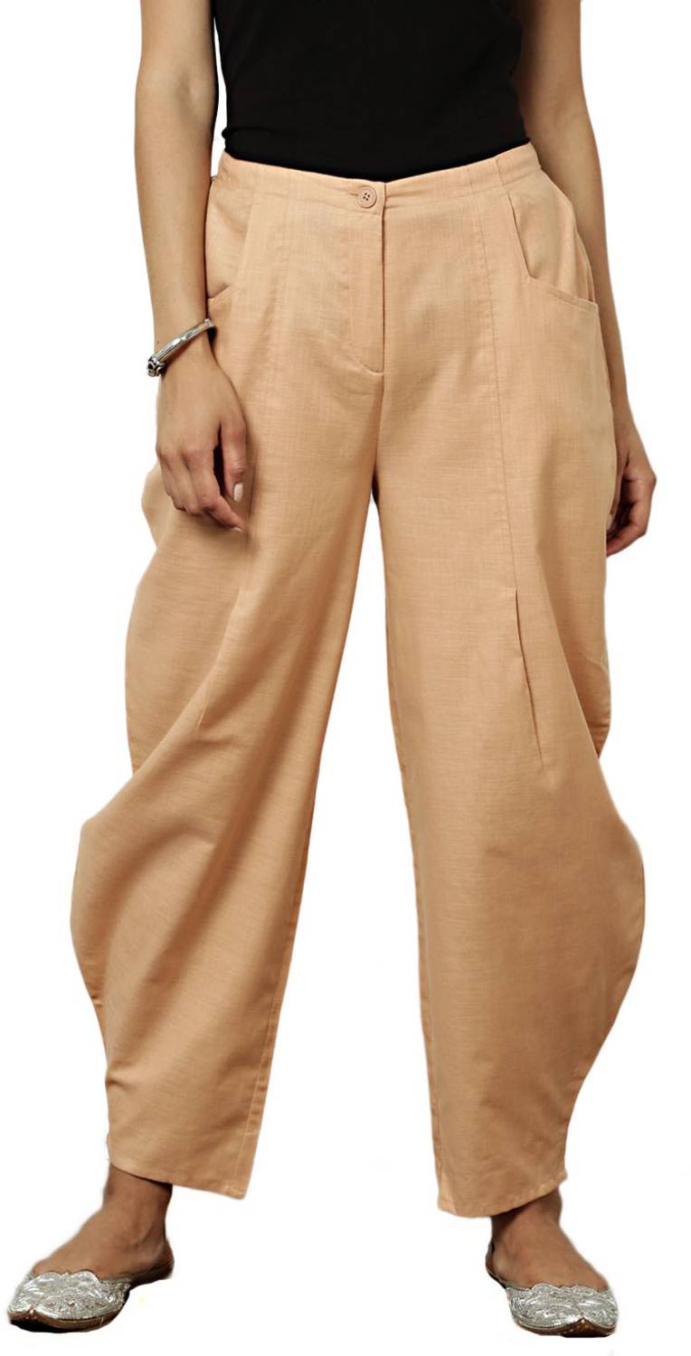 all about you Regular Fit Women Beige Trousers
