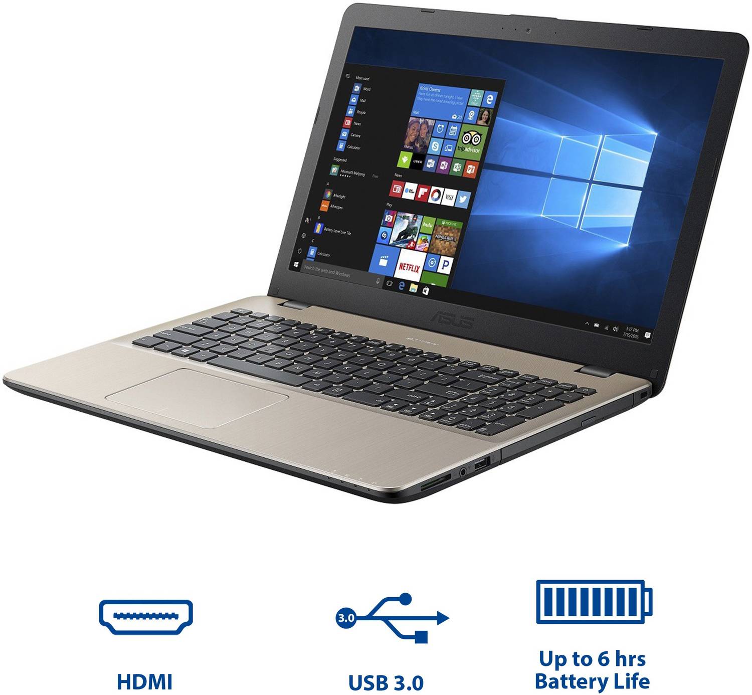 【訳あり】ASUS ssd250GB,hdd1TB,DDR3 8GB,Win10 ASUS Intel Core i5 8th Gen 8250U - (8 GB/1 TB HDD/Windows 10 Home