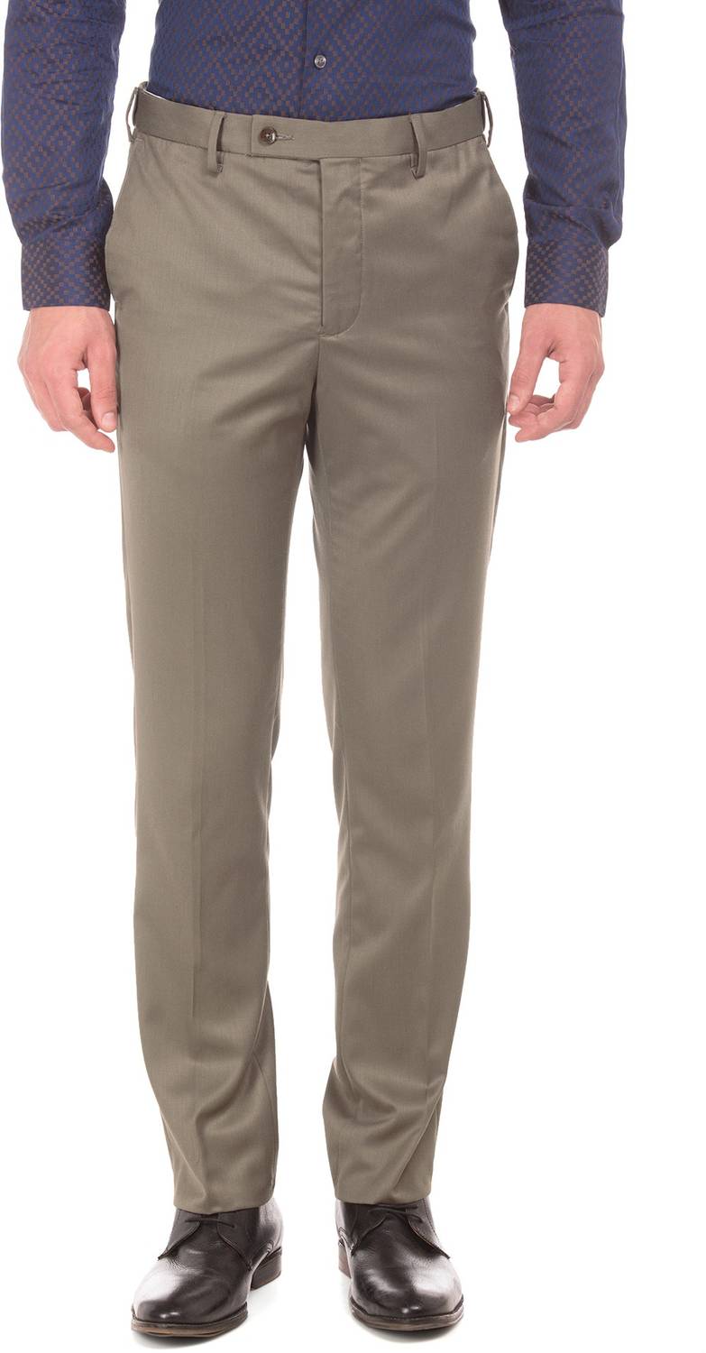 ARROW Slim Fit Men Brown Trousers