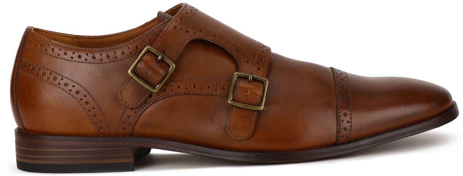 10 Bostonian Nantasket Monk Strap Dress Shoes Brown Boston Double Monk Shoes in Maroon Leather for Men - Eviternity main image 4
