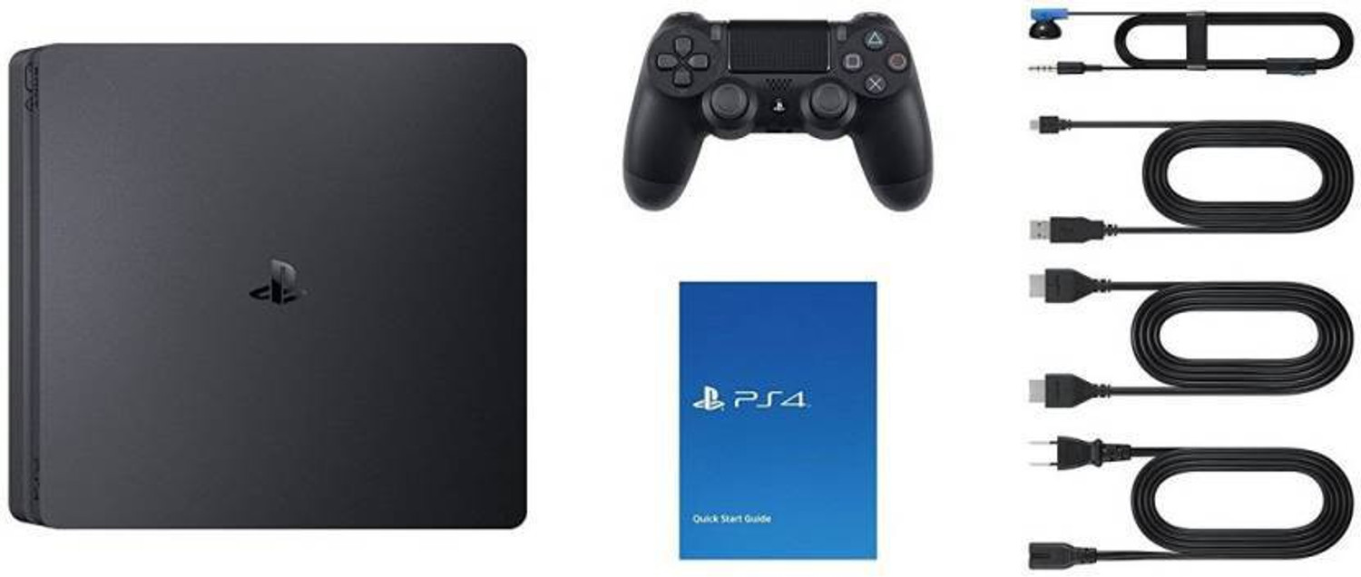 Image of Sony PlayStation 4 (PS4) Slim 500 GB with Uncharted 4, Horizon Zero Dawn (Complete Edition) and Gran Turismo Sport