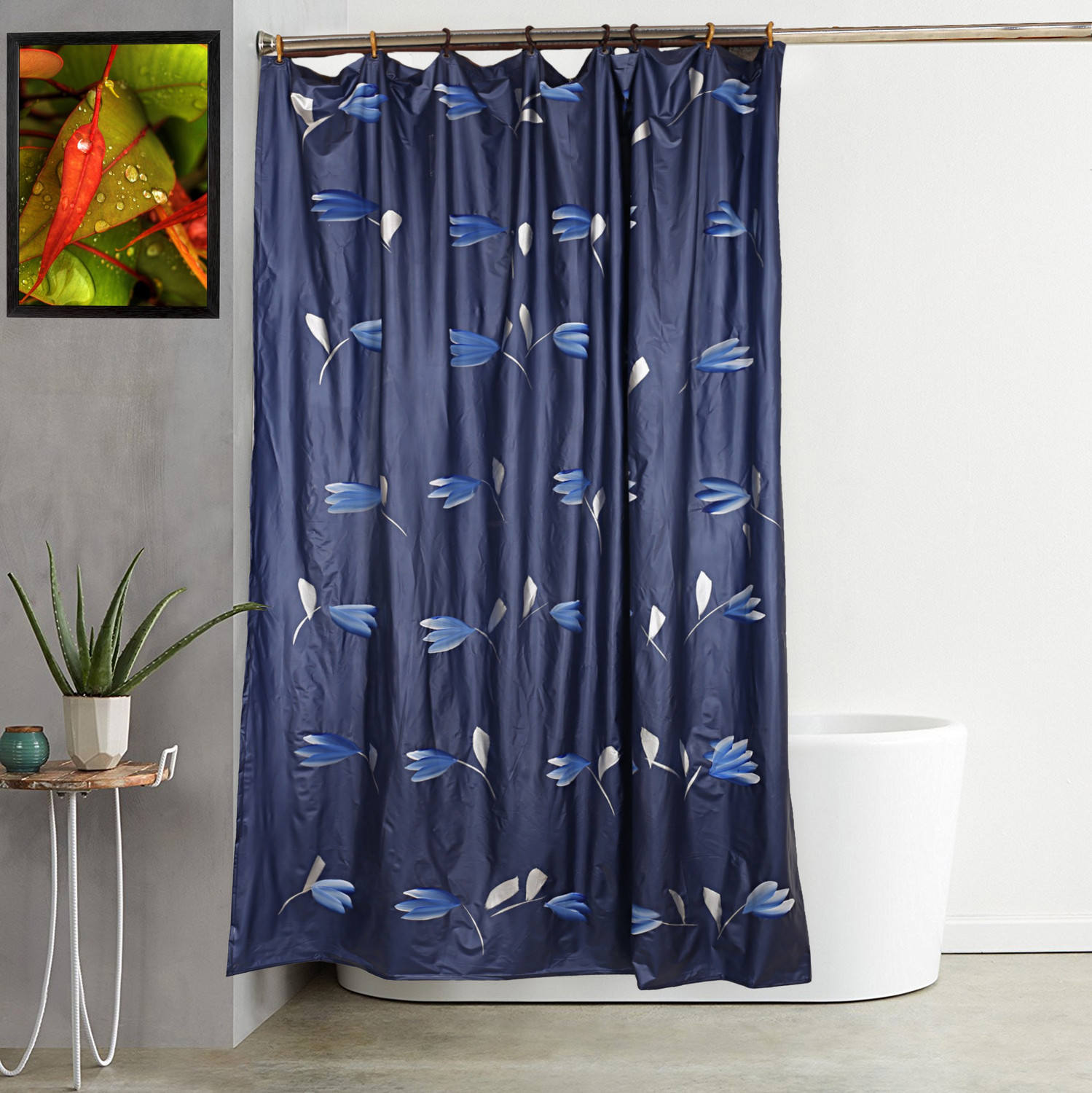 Image of KUBER INDUSTRIES 213 (7 ft) Shower PVC (Polyvinyl Chloride) Curtain Single Curtain