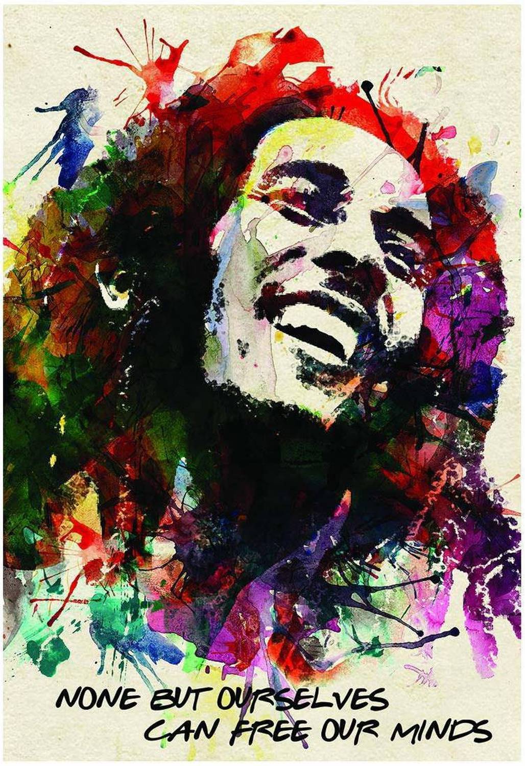 Bob Marley Free Our Mind Motivational Inspiration Poster A3+ 13 x 19 inches Paper Print