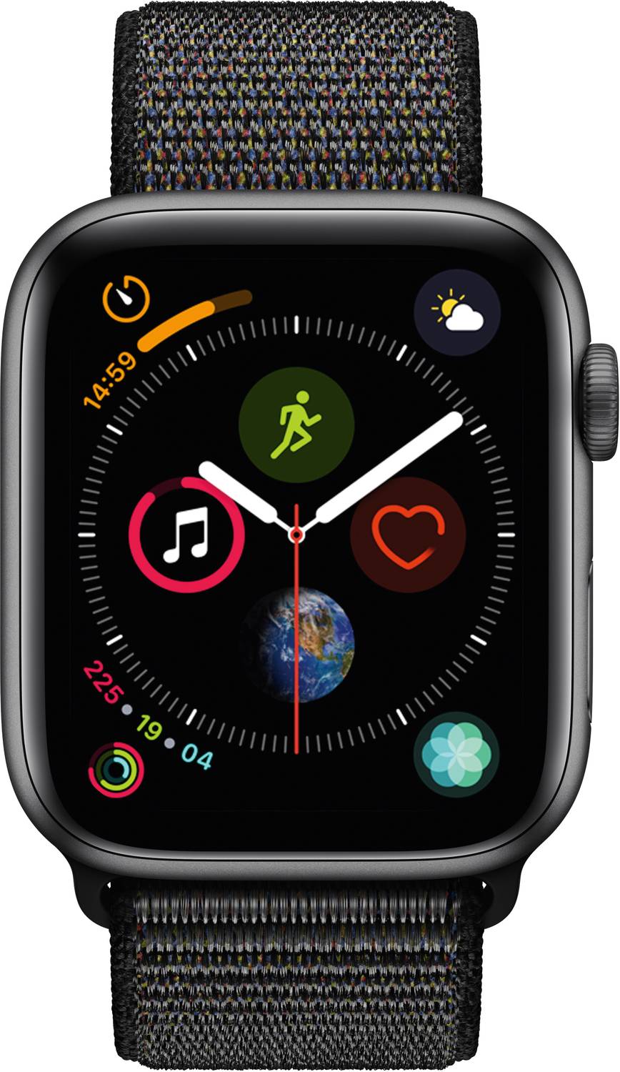 Apple Watch Series 4 GPS (Black Strap, Regular)