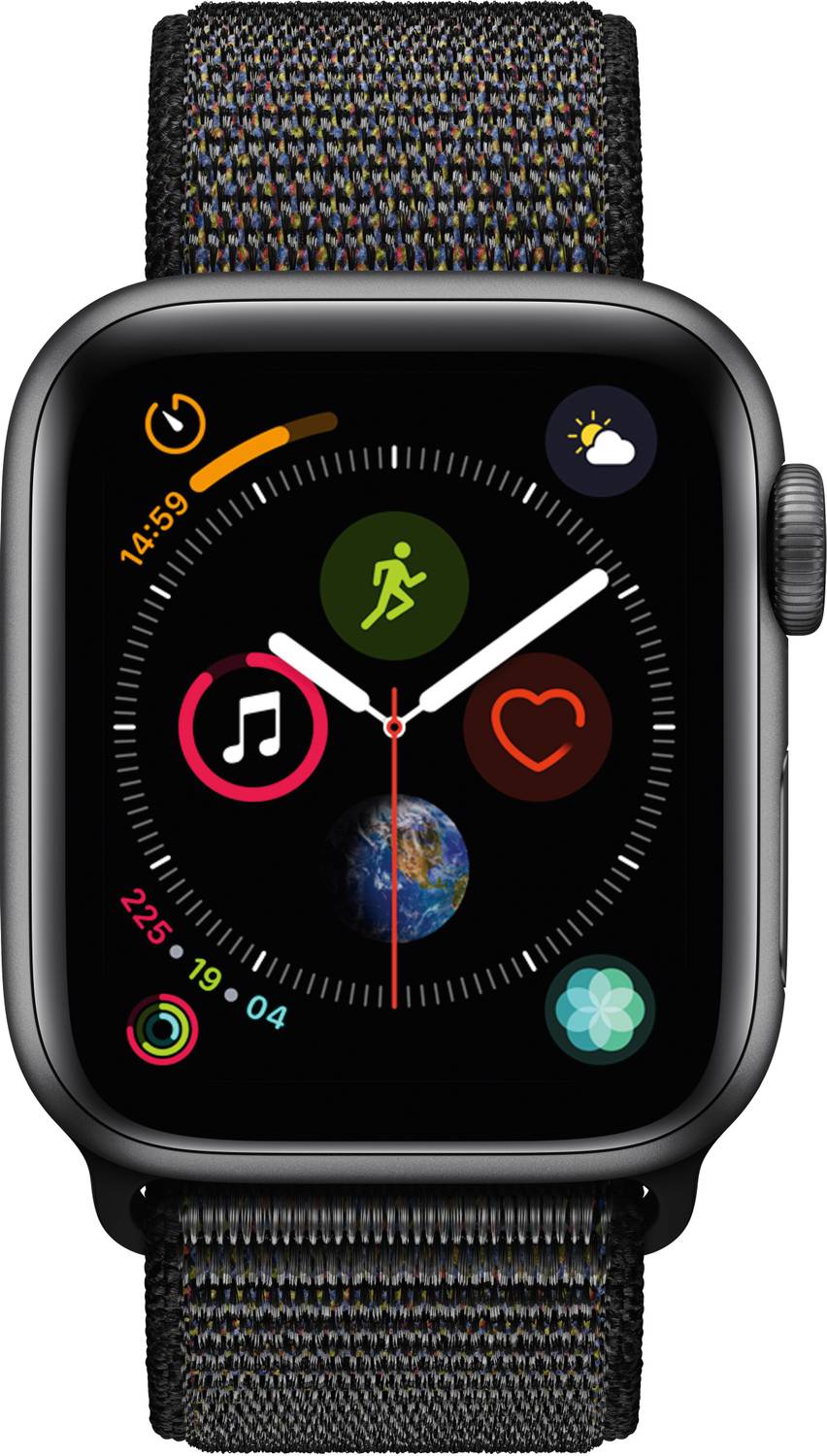Apple Watch Series 4 GPS (Black Strap, Regular)