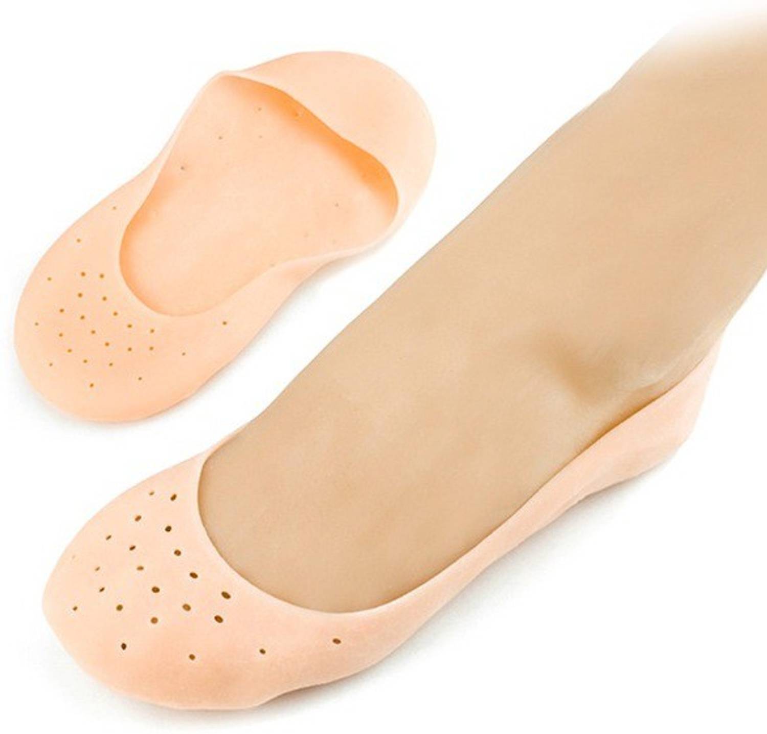 AlexVyan New Full Foot Care Silicone Gel Heel Socks with Hole Dry Hard Cracked Heels Repair Heel Support