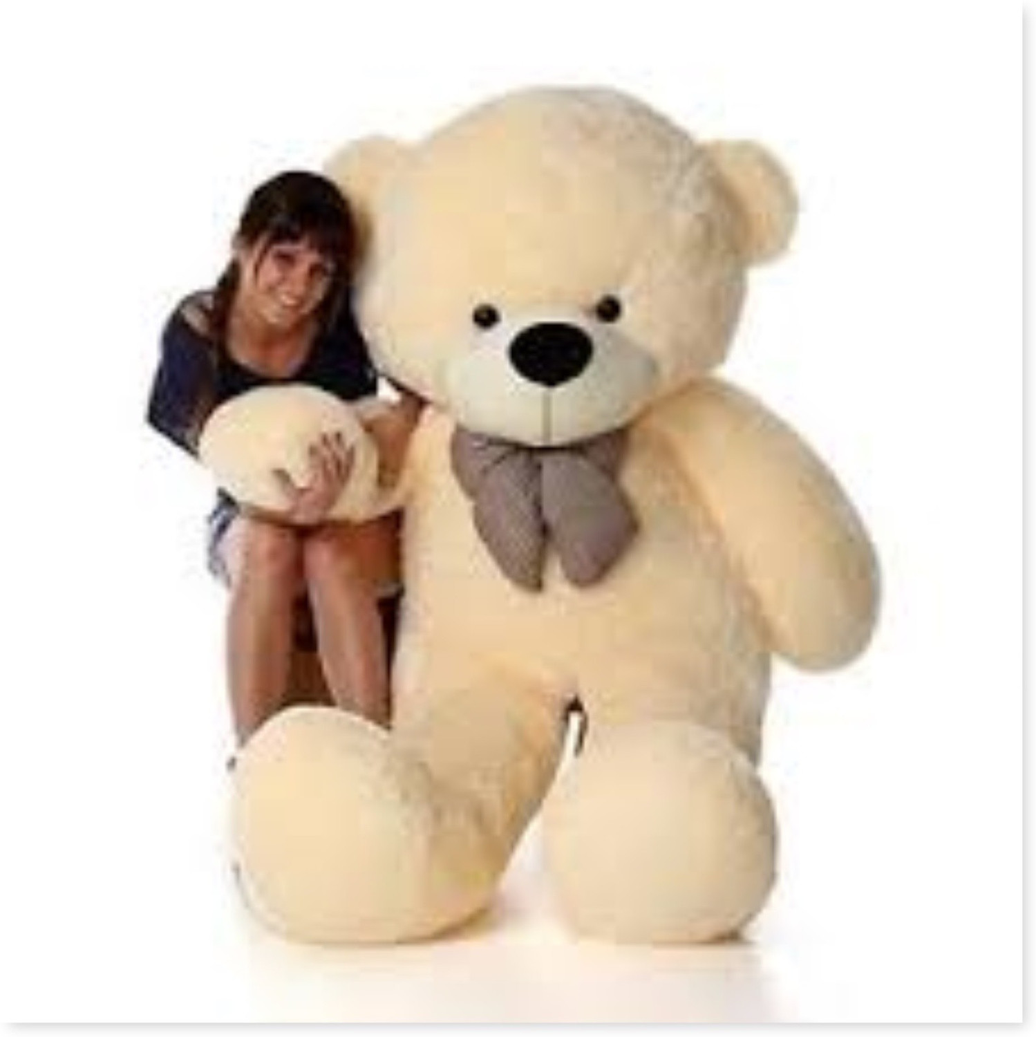 Image of KGN TOYS 6 feet cream teddy bear for gift - 182 cm cream - 6 mm