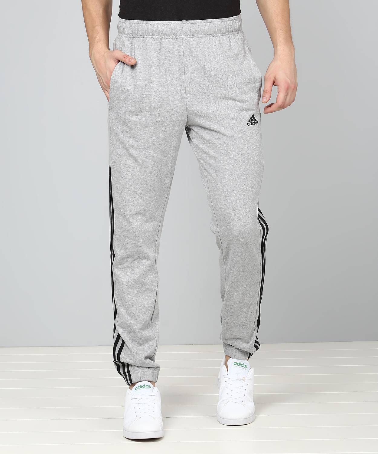 ADIDAS Solid Men Grey Track Pants