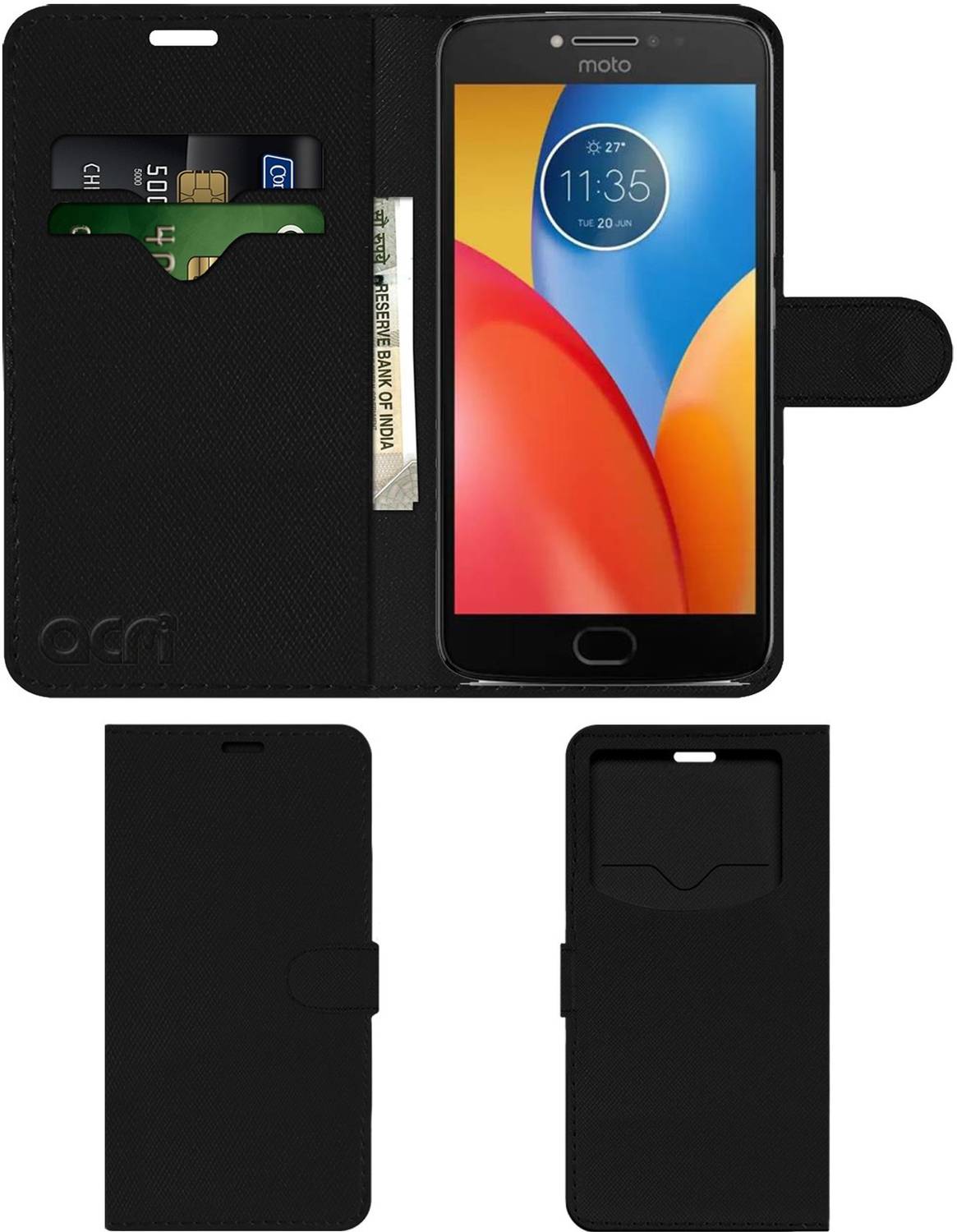 ACM Flip Cover for Motorola Moto E4 Plus