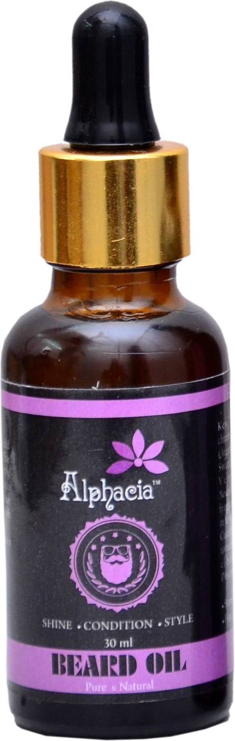 Alphacia 100% Oragnic Beard Oil for Nourishment, Shine & Healthy Beard Hair Oil (30 ml) Hair Oil