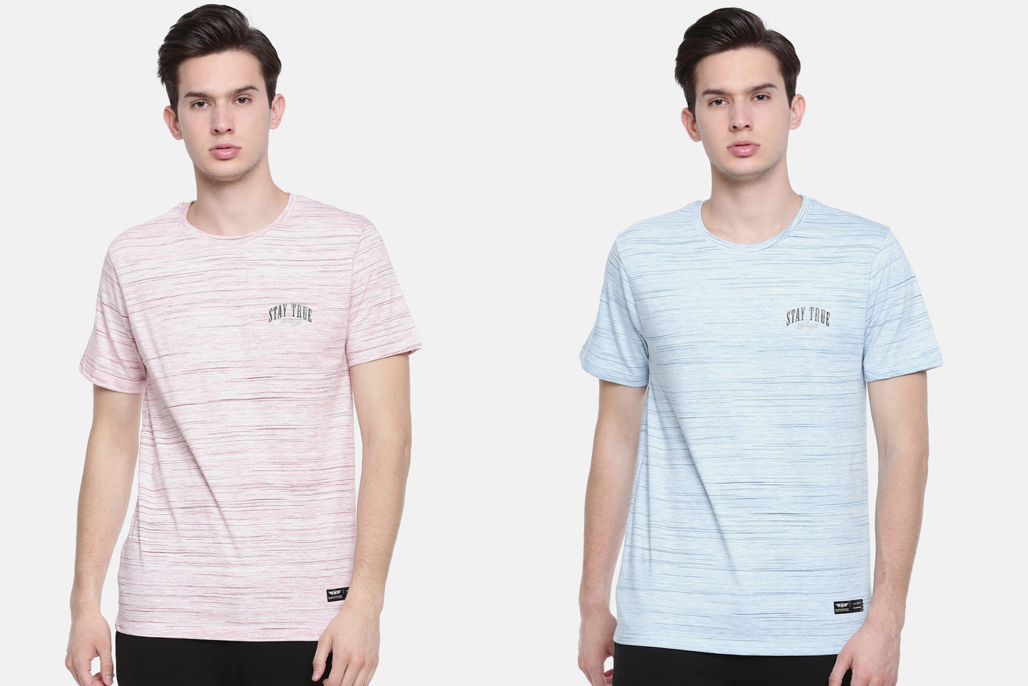 Image of Force NXT Self Design Men Round Neck Reversible Multicolor T-Shirt
