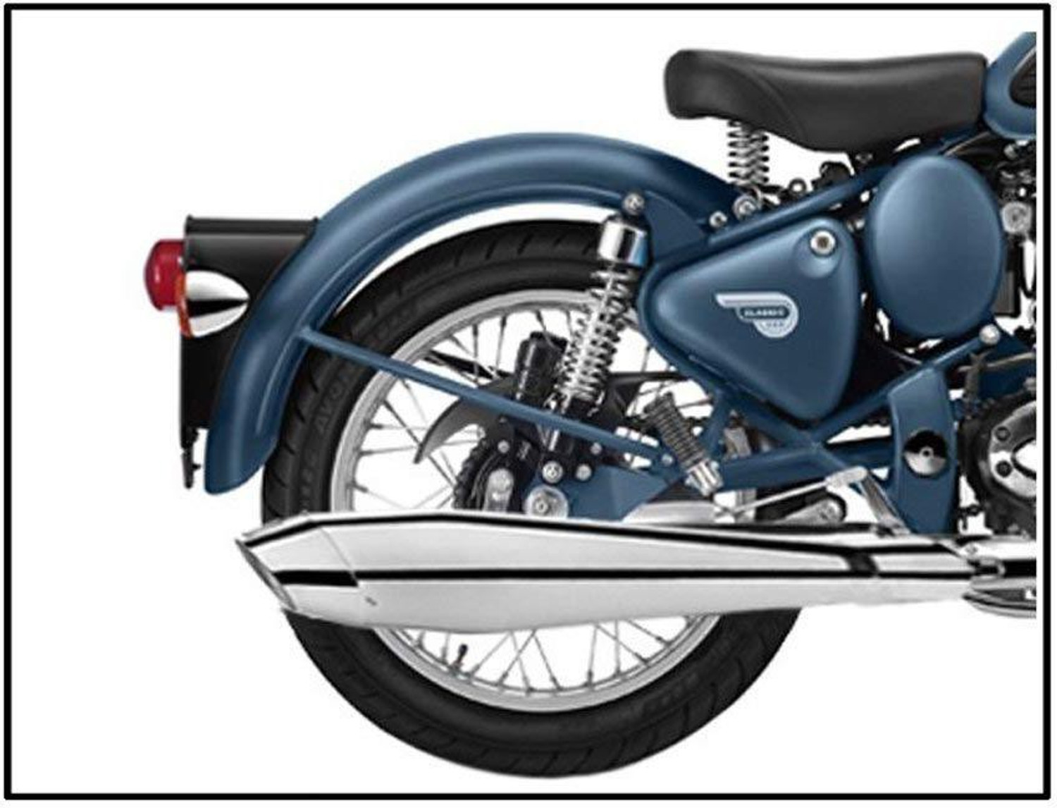 Image of Supremechoice Dolphin Glasswool Exhaust silencer Royal Enfield 500 Full Exhaust System