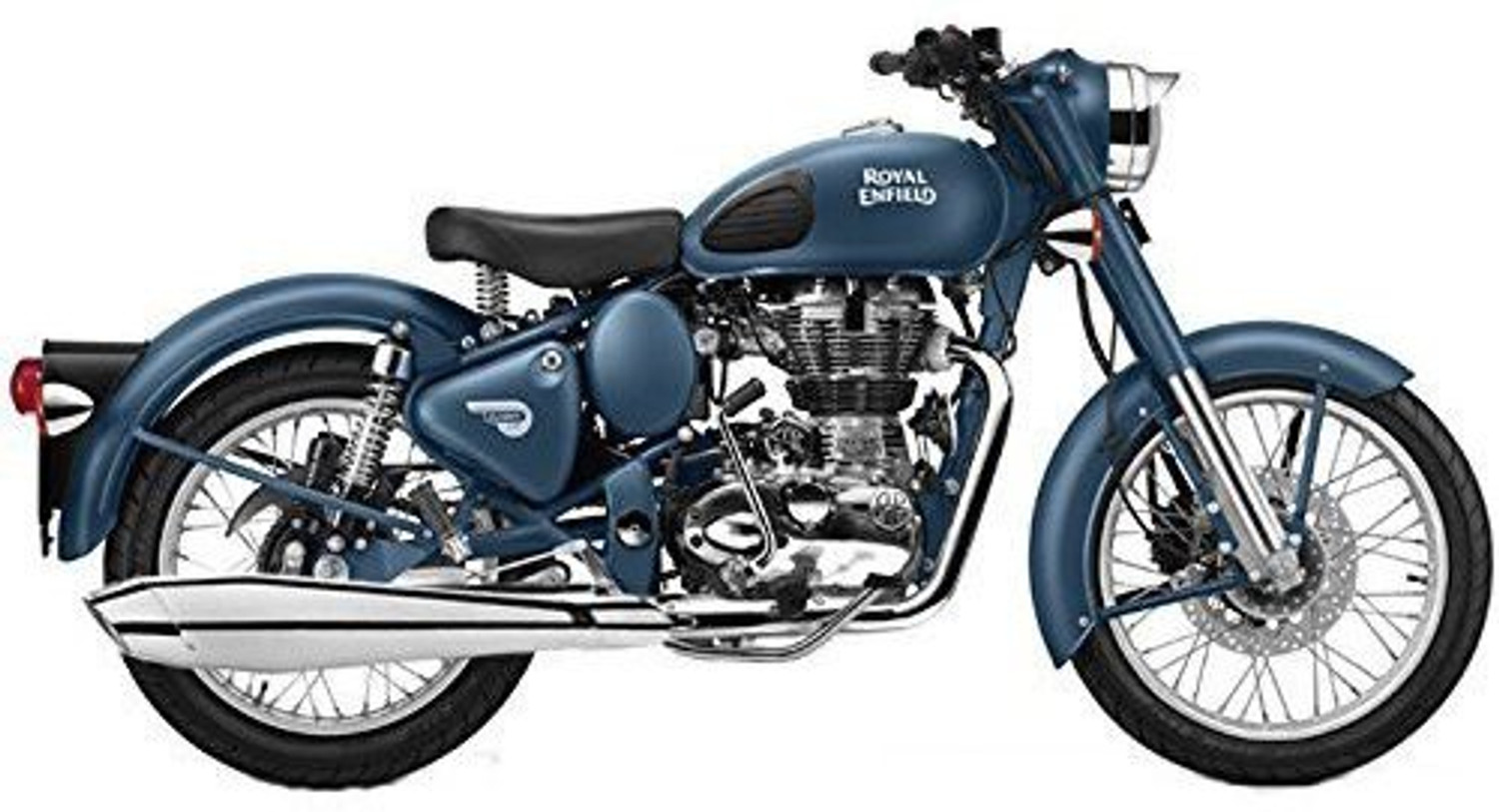 Image of Supremechoice Dolphin Glasswool Exhaust silencer Royal Enfield 500 Full Exhaust System