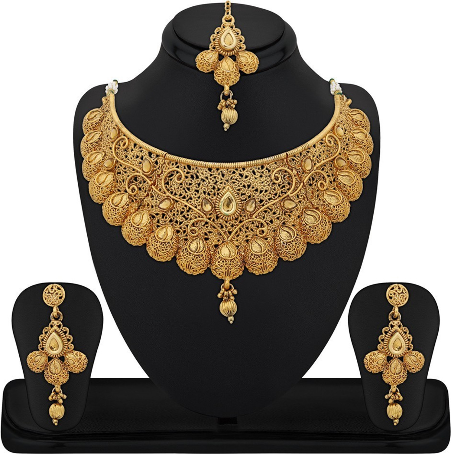 Image of APARA Zinc Gold-plated Gold Jewellery Set